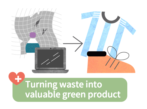 Turning waste into valuable green product