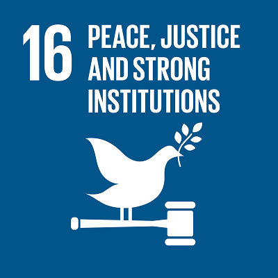 SDG 16 PEACE, JUSTICE AND STRONG INSTITUTIONS